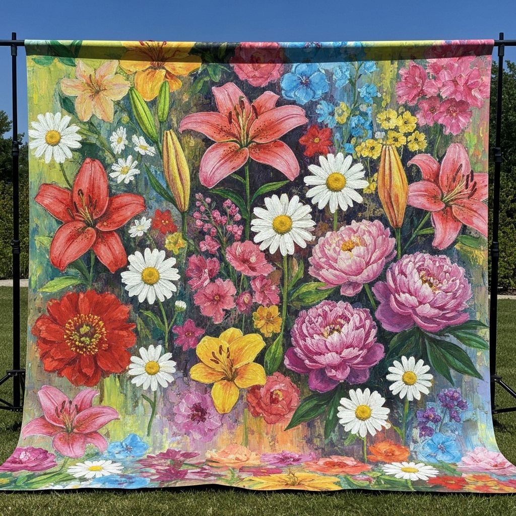 Custom floral studio backdrop