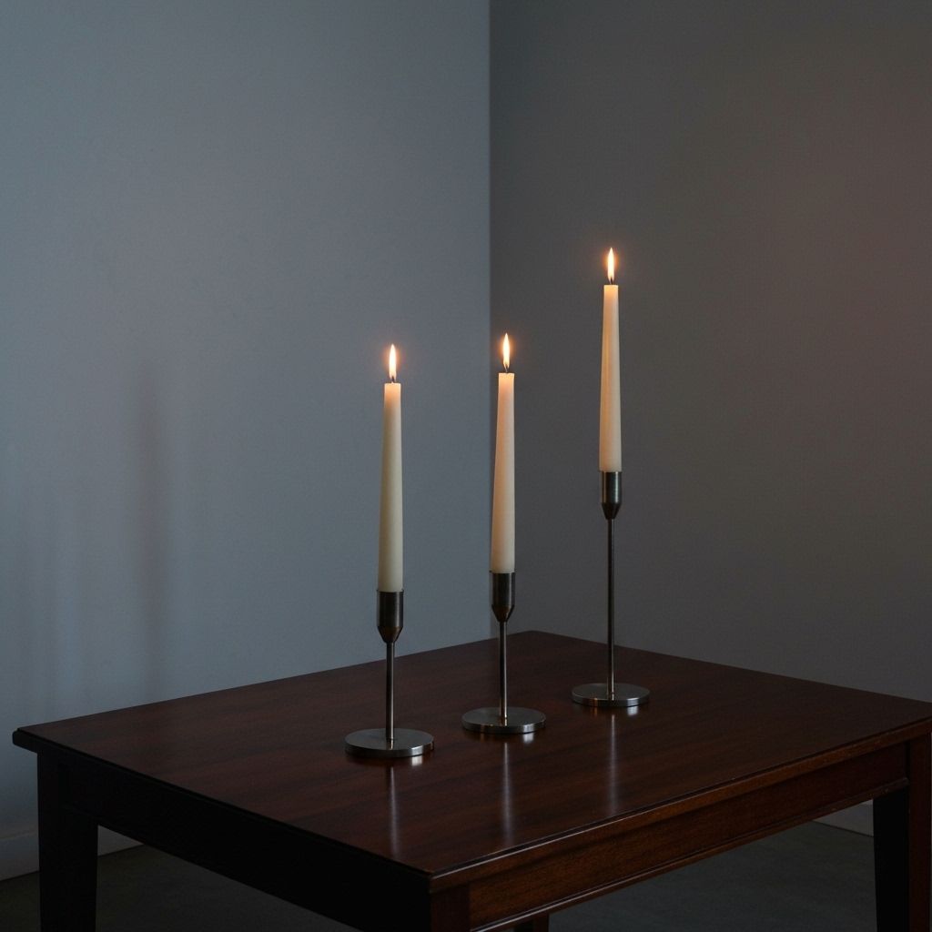 Romantic candle setup